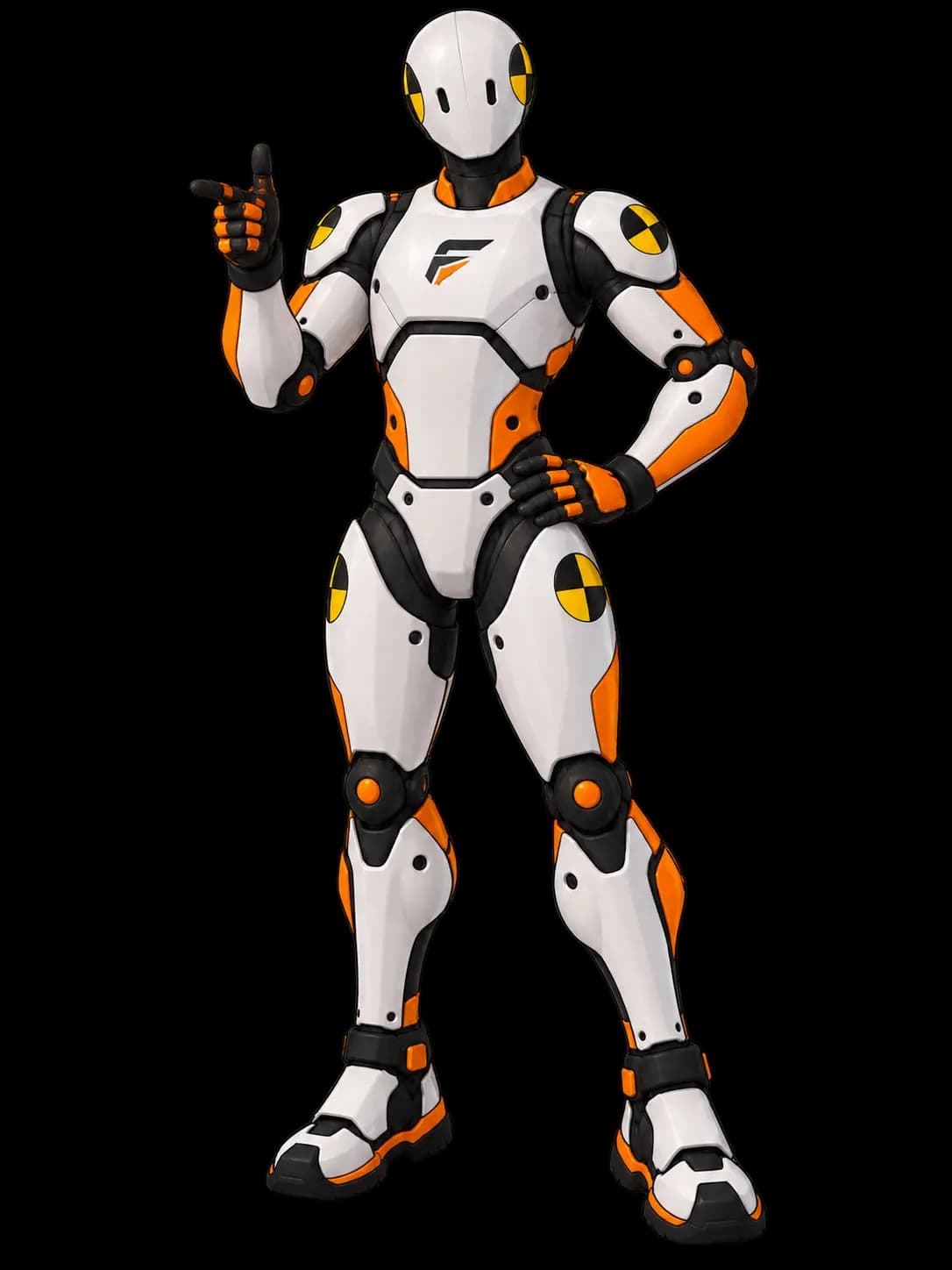 Dummy, your crash-test companion, pointing you toward your next flight.